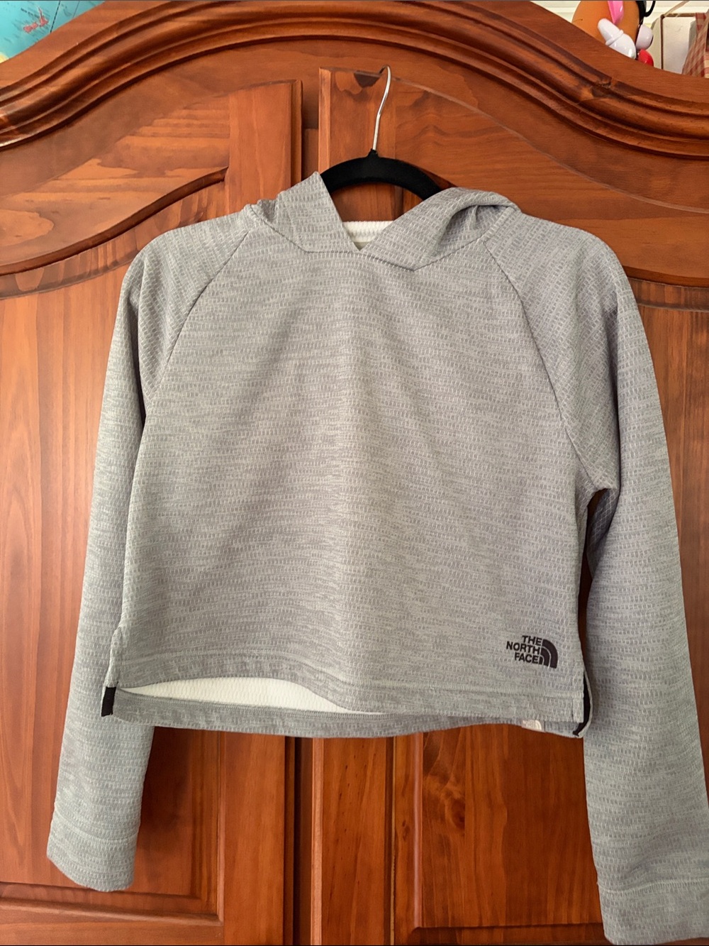 The North Face Gray Crop Hoodie Small